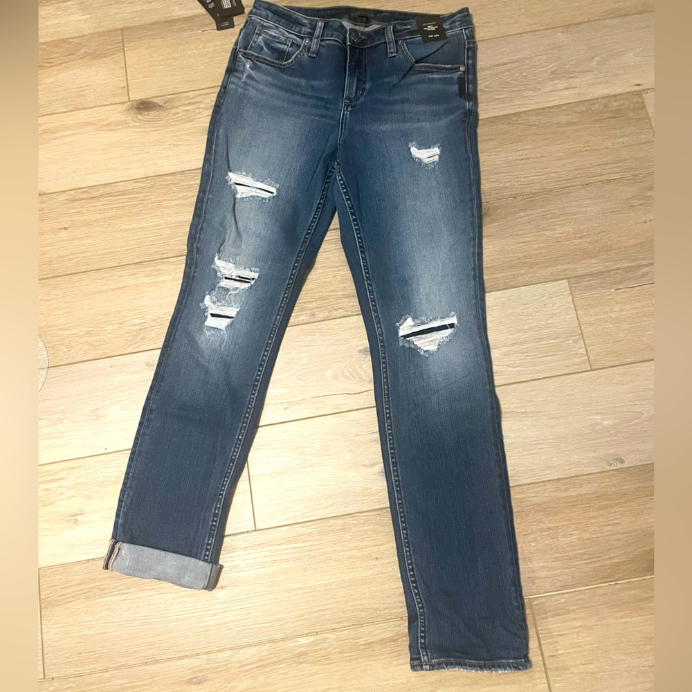 Women’s Silver Beau Girlfriend Mid Rise Jeans